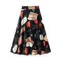 Vintage Floral Print Chiffon A-Line Maxi Skirt