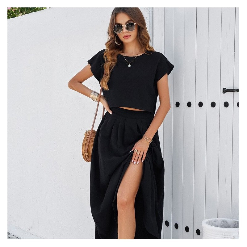 Sleeveless Top and Long Skirt Set - Casual Summer Outfit