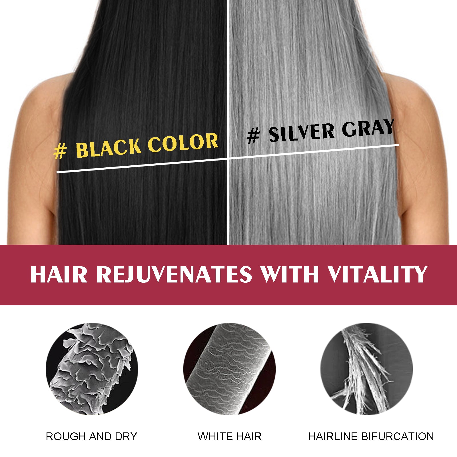Black Hair Dye Shampoo Silver Gray