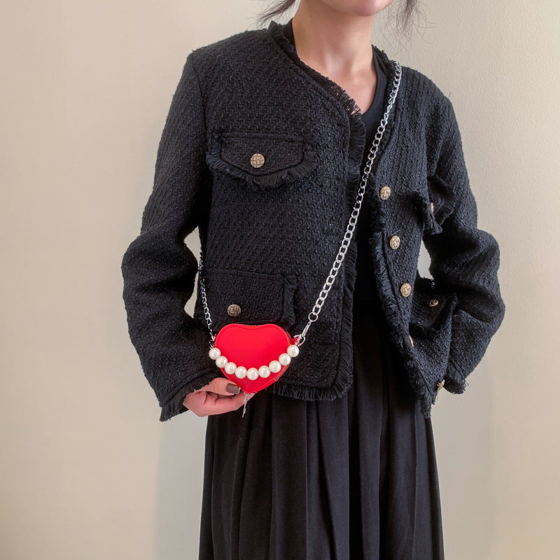 Heart-Shaped Crossbody Bag
