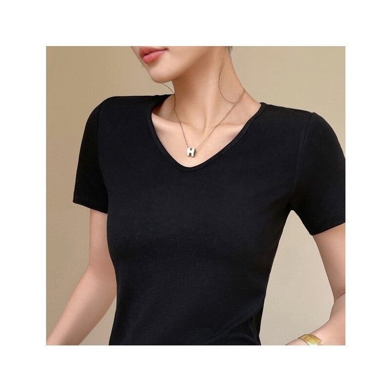 Short Sleeve V-Neck Modal T-Shirt