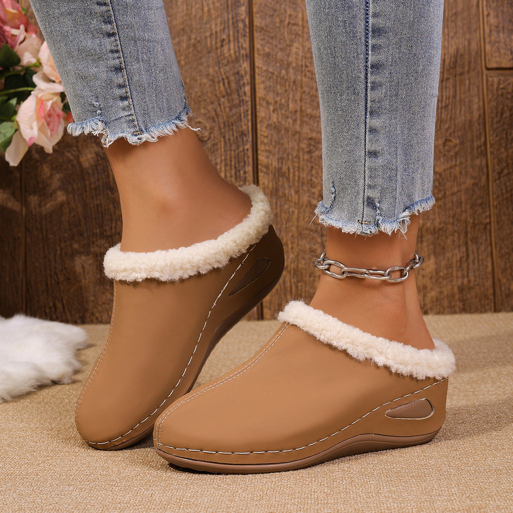 Plush Wedge Sandals