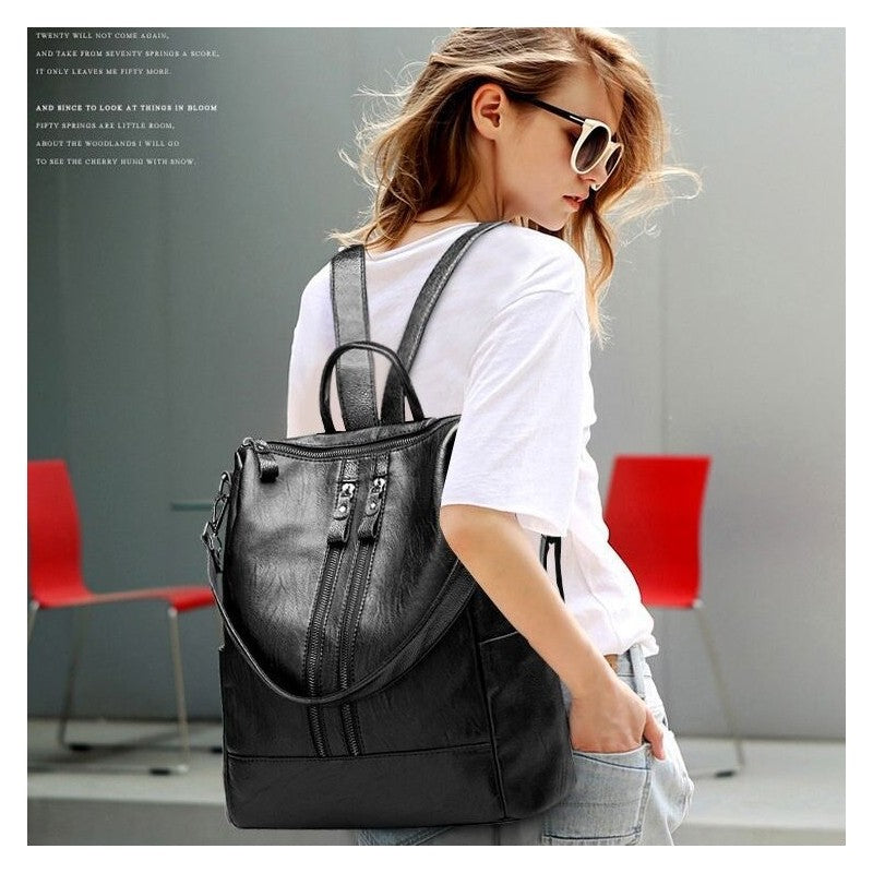 Stylish PU Leather Shoulder Bag with Spacious Storage