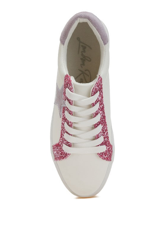 Bomber Metallic Star Glitter Sneakers