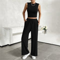 Sleek Sleeveless Top and Long Pant Set