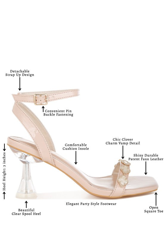 Ebina Charm Detail Spool Heels