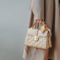 Large-Capacity Textured Tote Crossbody Bag – Structured Everyday Shoulder Bag