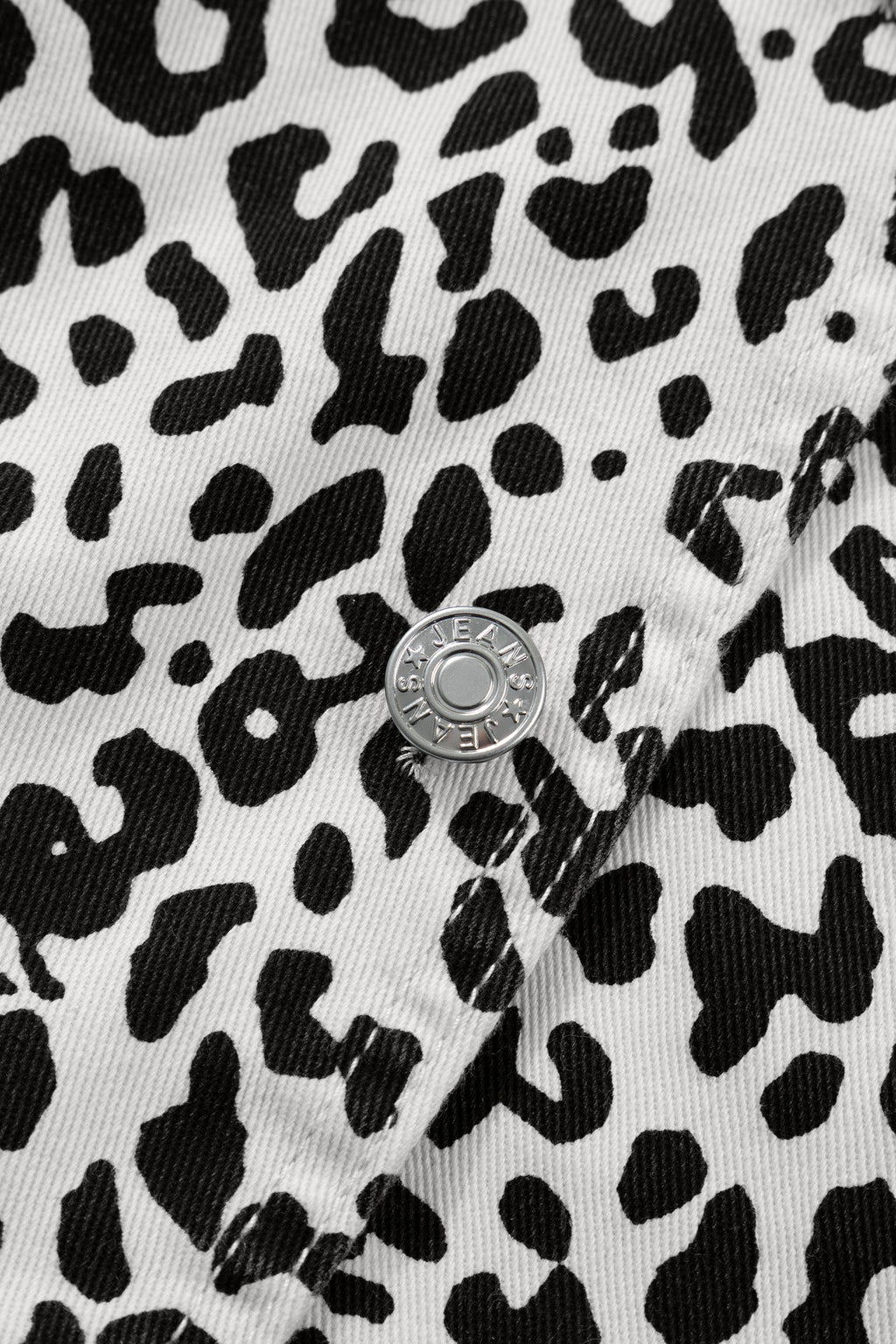 Brown Leopard Print Button Overlap Denim Shorts