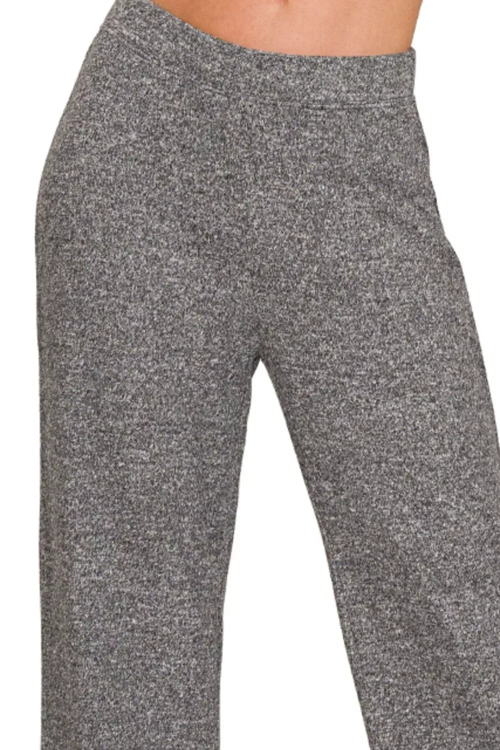 Soft Elastic Waisted Flare Pants