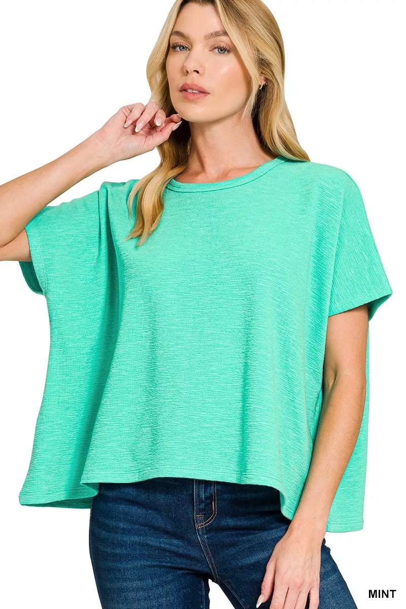 Cotton Slub Oversized Tee
