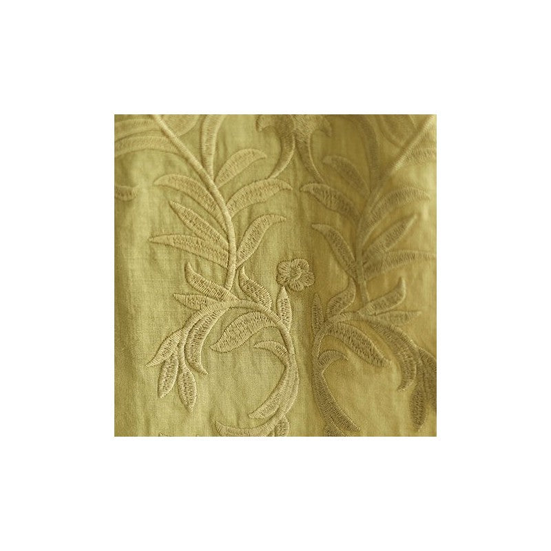 Casual V-Neck Embroidered Cotton-Linen Shirt with Heavy-Duty Construction