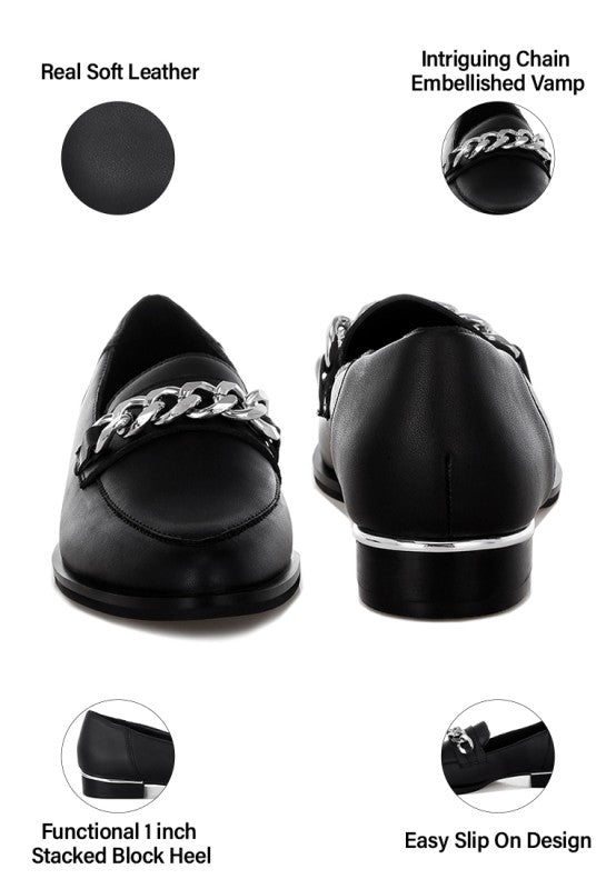 POLA Leather Horsebit Loafers