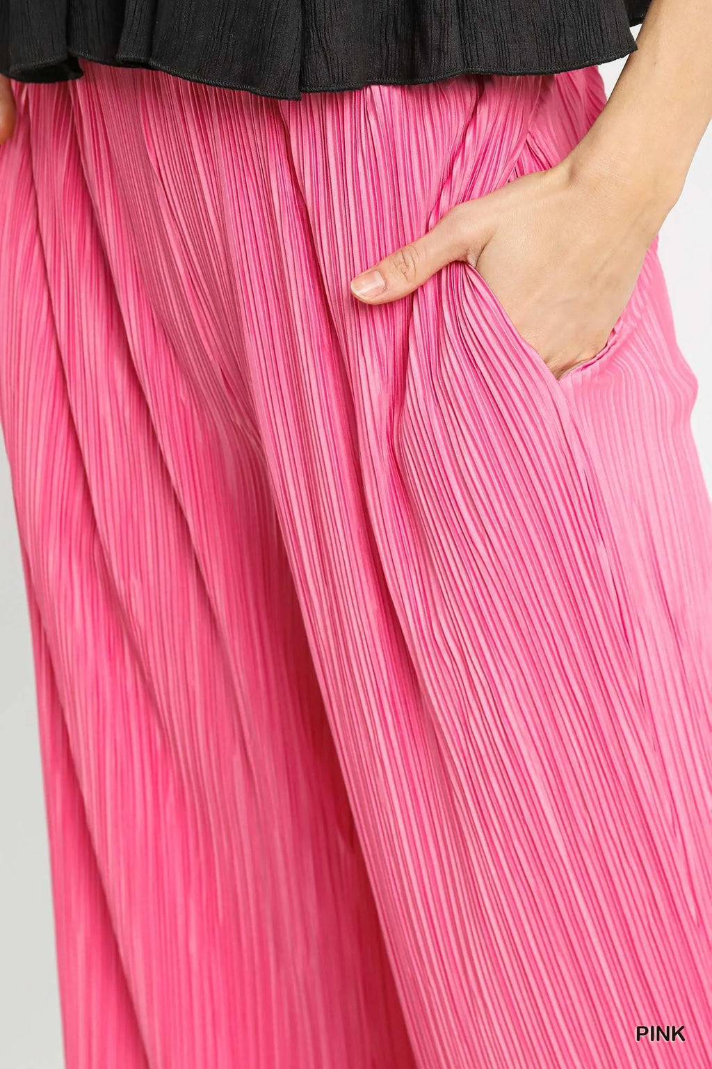 Wide Leg Textured Pants