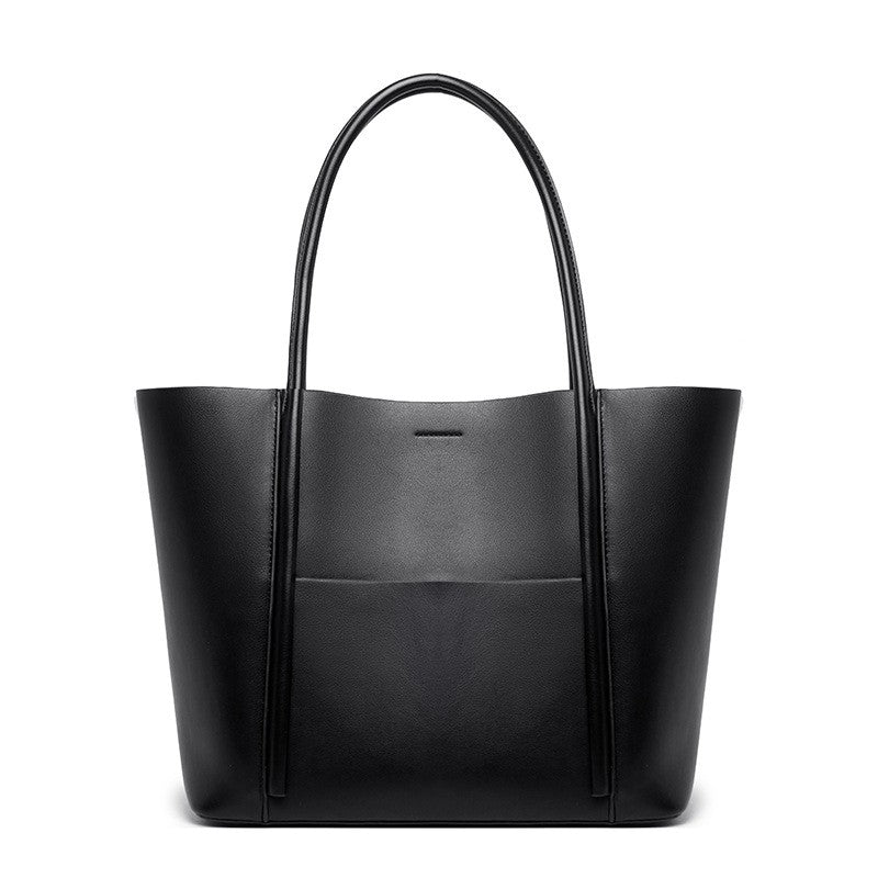 High Capacity Minimalist Genuine Leather Shoulder Bag