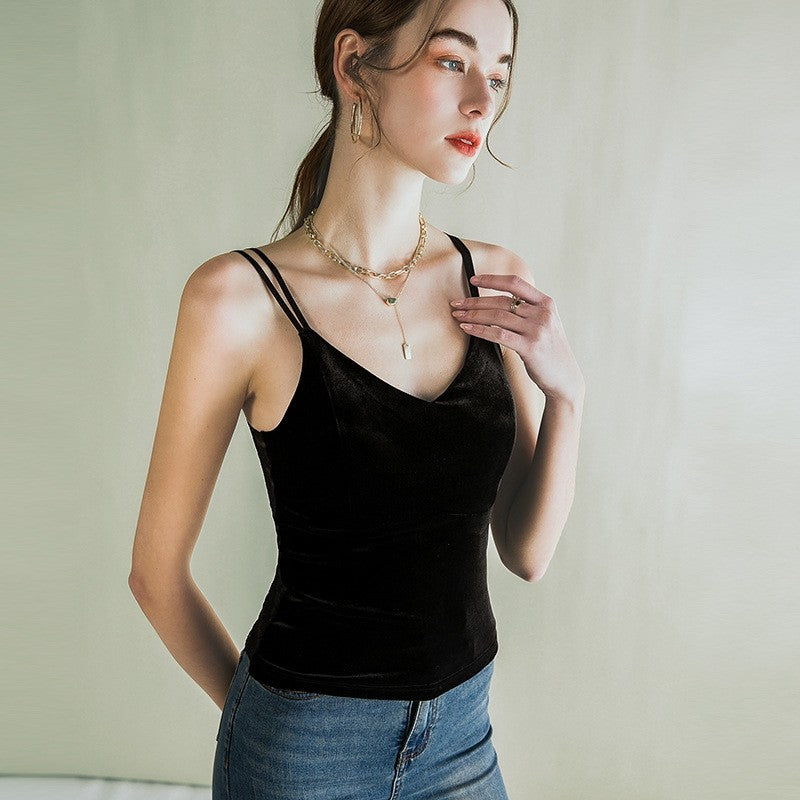 Luxurious Silk Lace Backless Camisole