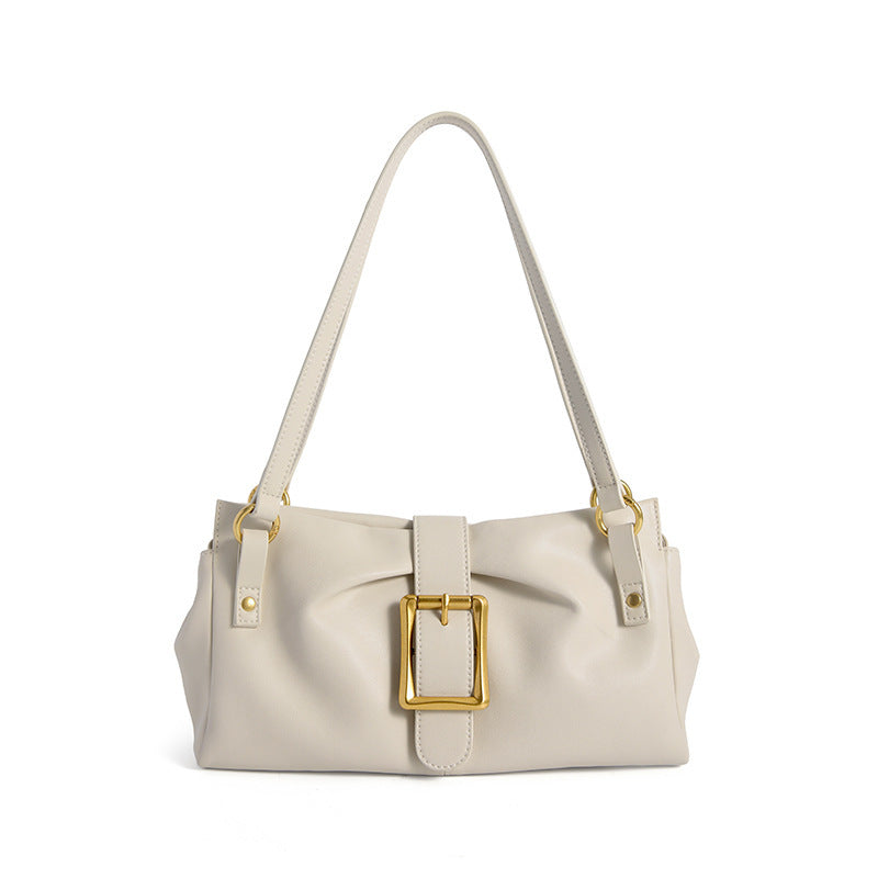 Women's Genuine Cowhide Leather Tote Shoulder Bag – Retro Underarm Handbag