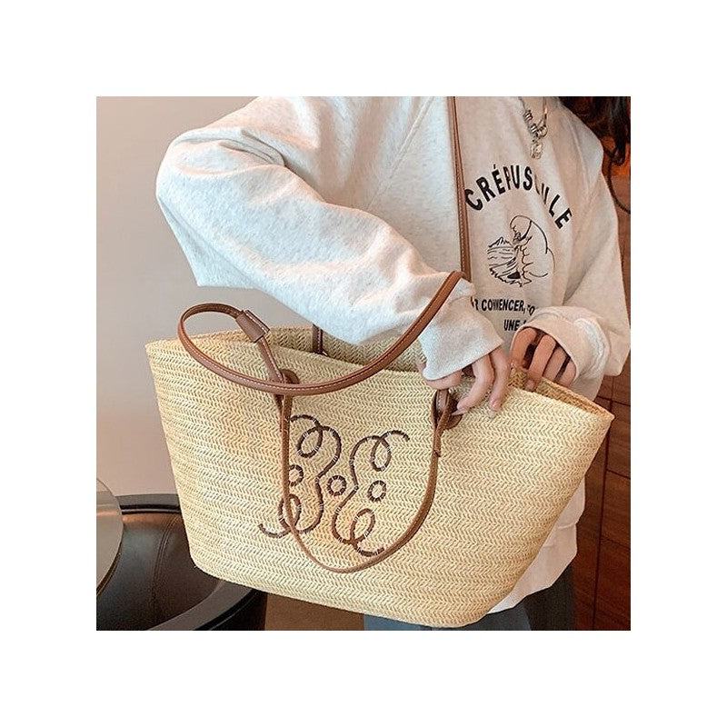 Handcrafted Oversized Woven Tote with Ample Storage