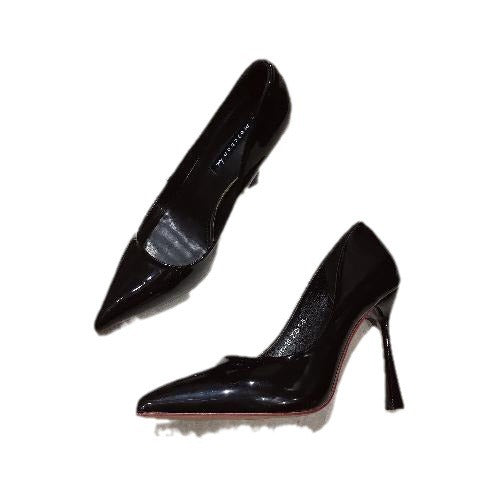 Women's Pointed-Toe Patent Leather Stiletto Heels | Slip-On Dress Pumps