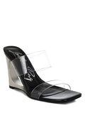 Zelene Fantasy Wedge Heel Clear Sandals
