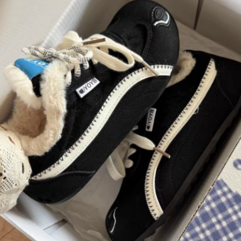 Dachshund Plush Trainers - Casual Slip-On Sneakers for Women