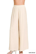 Woven Airflow Elastic Waistband Pants