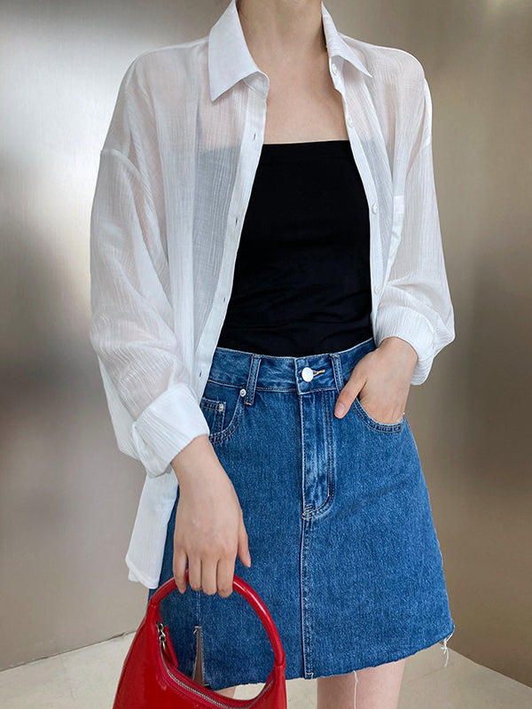 Simple Casual Solid Color Spaghetti-Neck Vest Top
