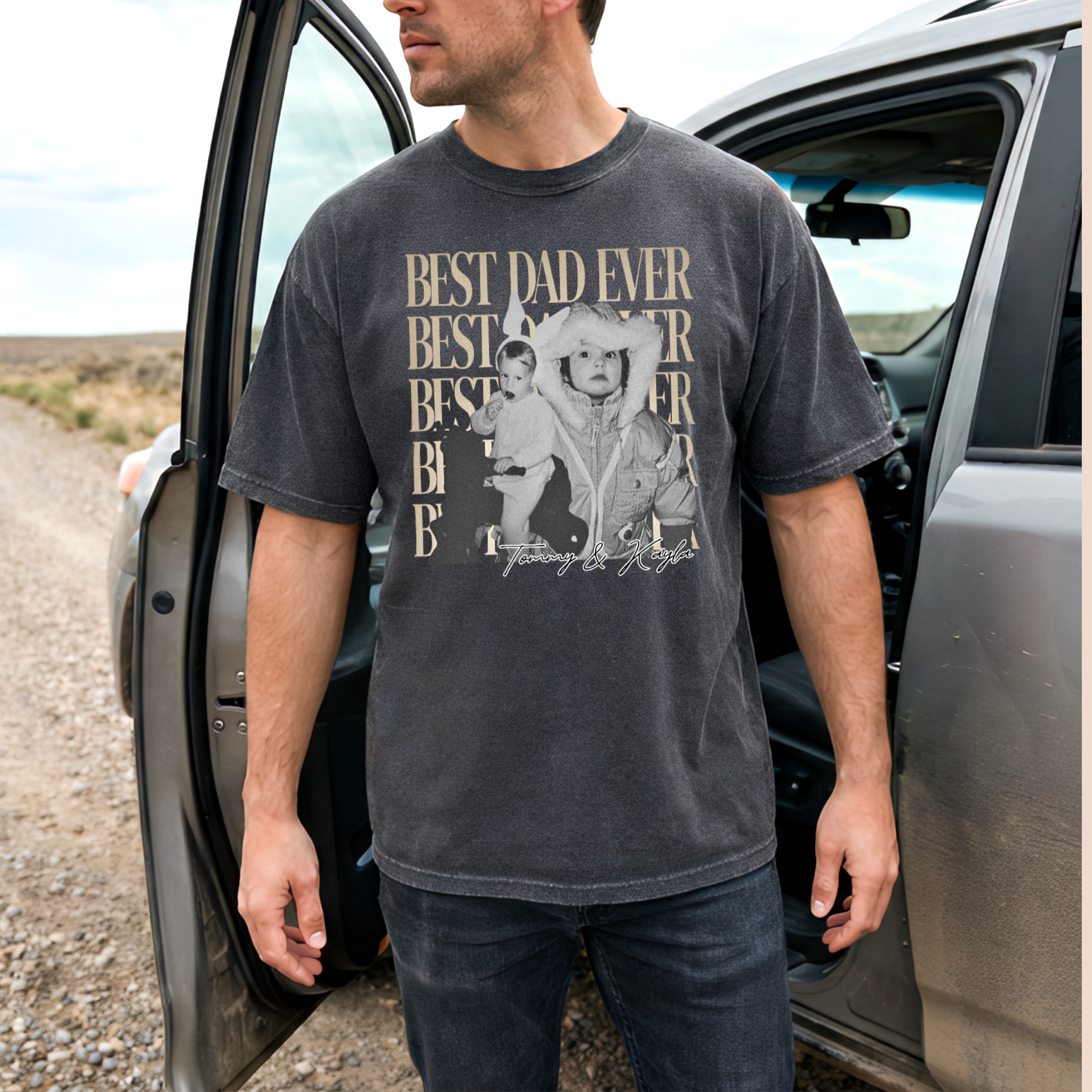 Custom Dad Photo Shirt, Bootleg Y2K Style, Personalized Father's Day Gift