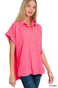 Woven Airflow Button Down Shirt