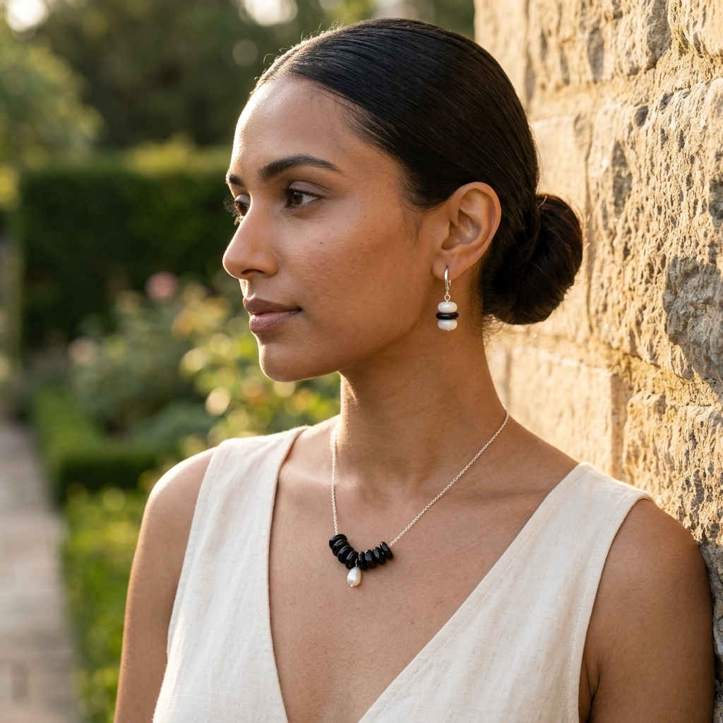 Jewelry Set Necklace & Earrings ~ Dalmatian