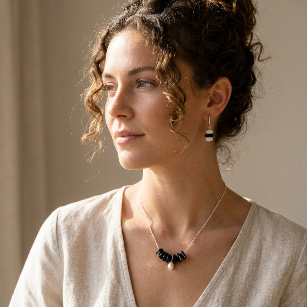 Jewelry Set Necklace & Earrings ~ Dalmatian