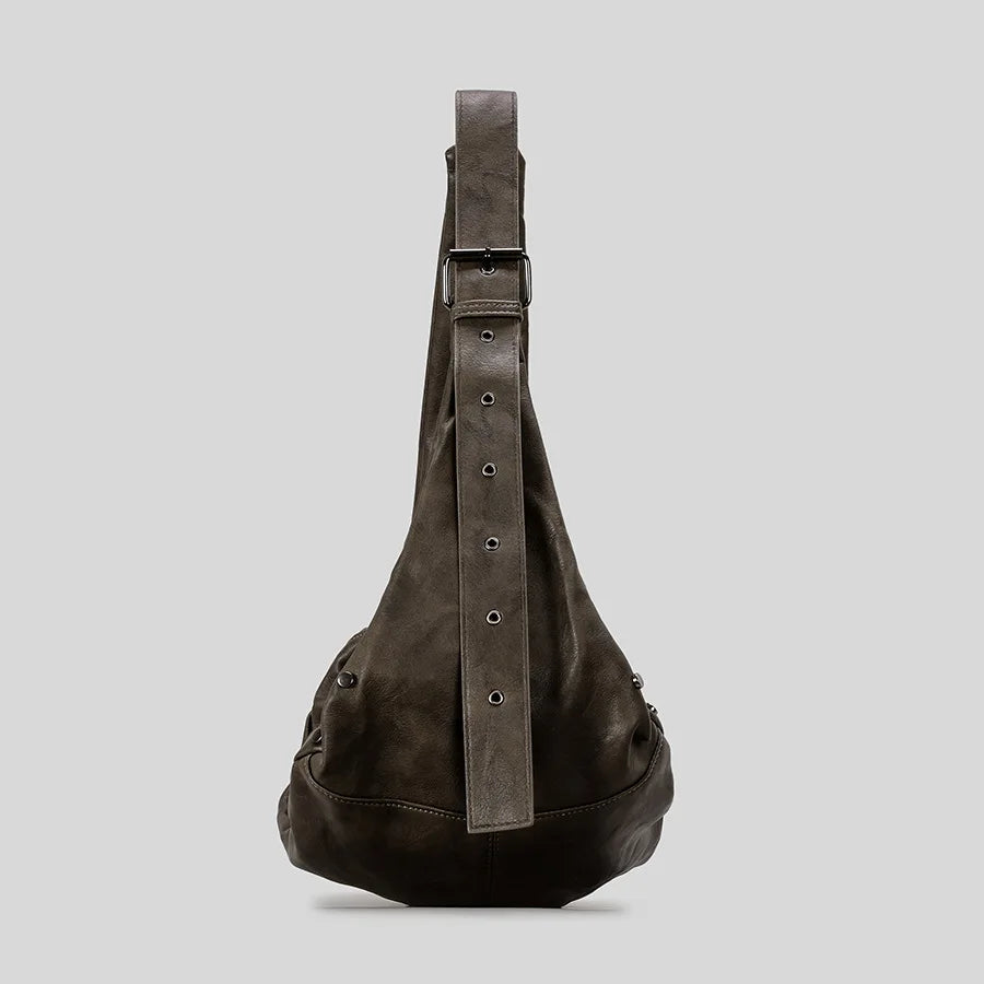 Dark Rebel Leather Shoulder Bag