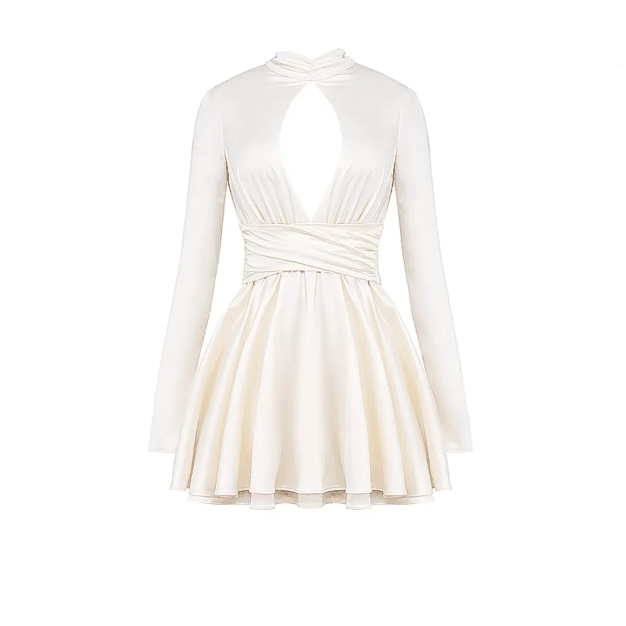 Date In Paris Satin Bow Mini Dress