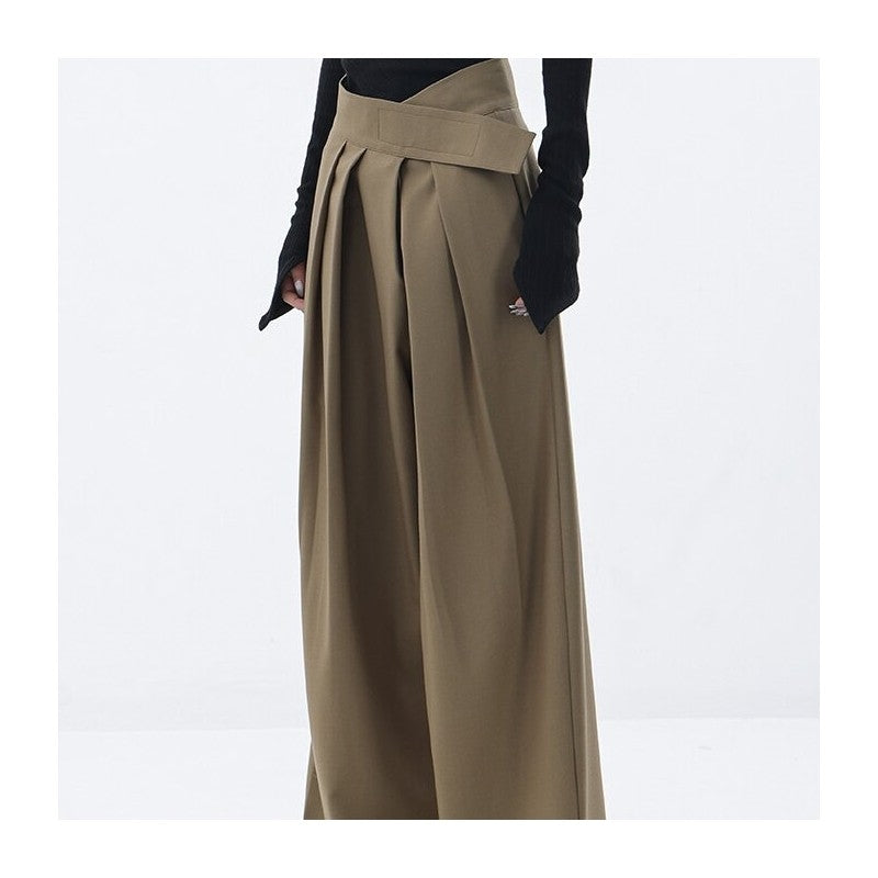 Draped Blazer and Wide-Leg Black Pants