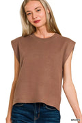 Round Neck Viscose Sweater Vest