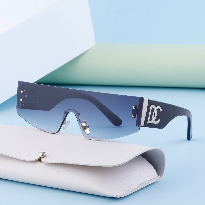 Fashion Punk Style Rimless Sunglasses