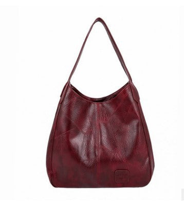 Women's Soft PU Leather Bucket Bag – Stylish Shoulder & Tote Handbag