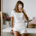 Solid Color Tank Top and Shorts Lounge Set