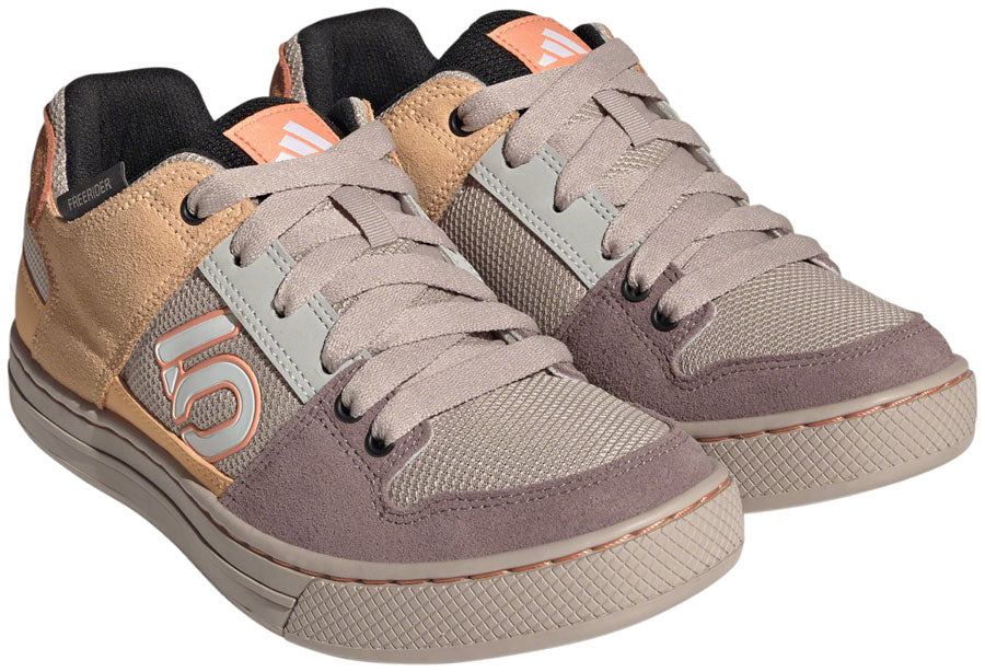 Five Ten Freerider Flat Shoes - Women's Wonder Taupe/Ftwr White/Acid Orange 9.5