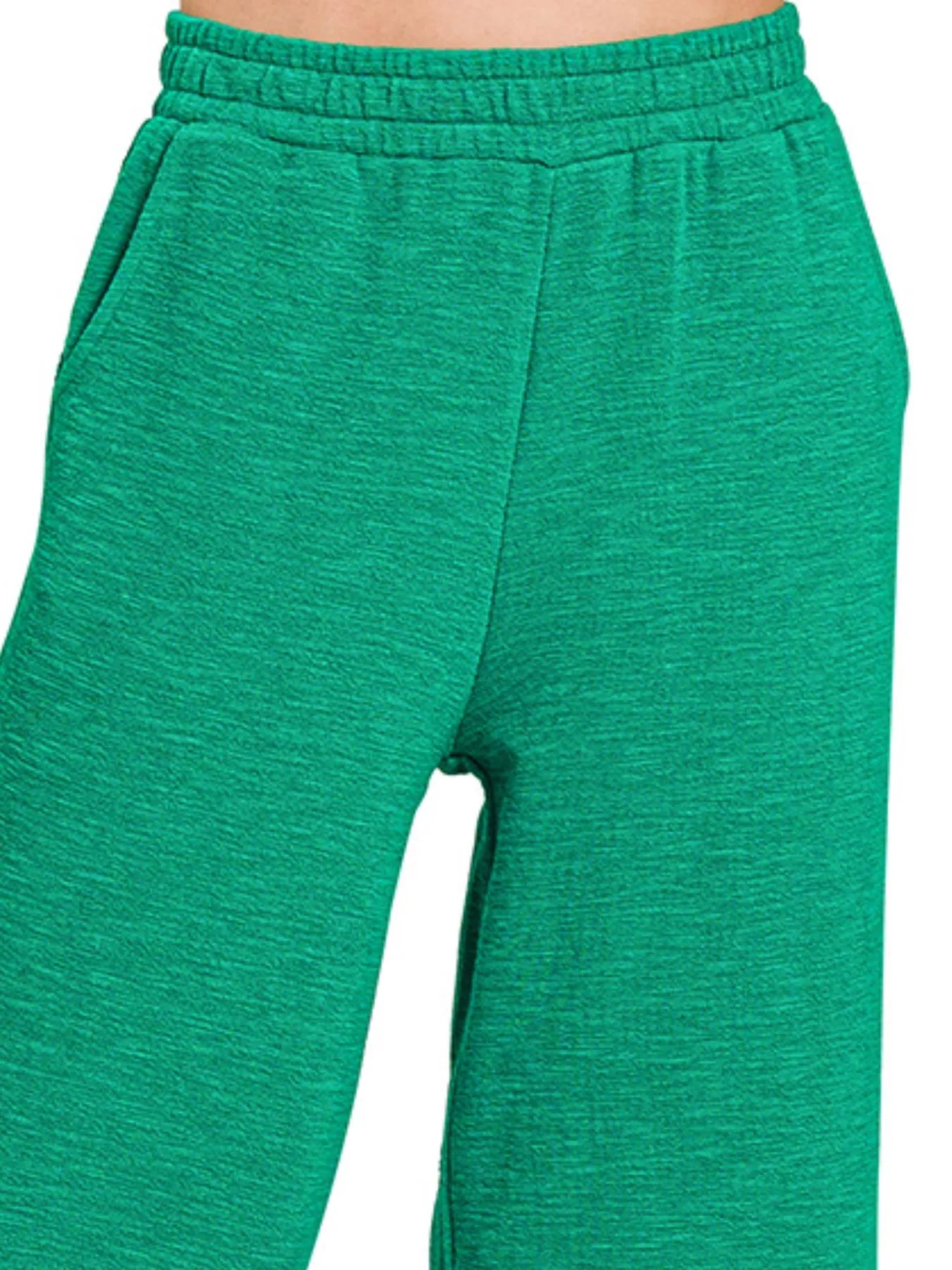 Cotton Slub Wide Leg Pants
