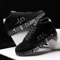 Men's Casual Letter Design Sneakers - Comfortable Low-Top Hiking Shoes