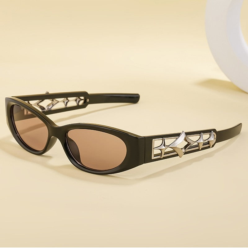 Unisex UV400 Full Oval Frame Outdoor Sport Cycling Eyewear Sunglasses