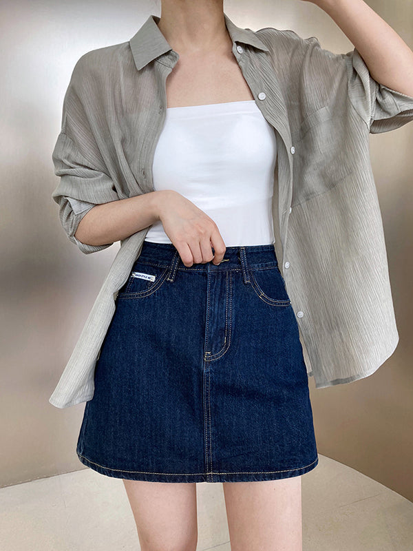Simple Casual Solid Color Spaghetti-Neck Vest Top