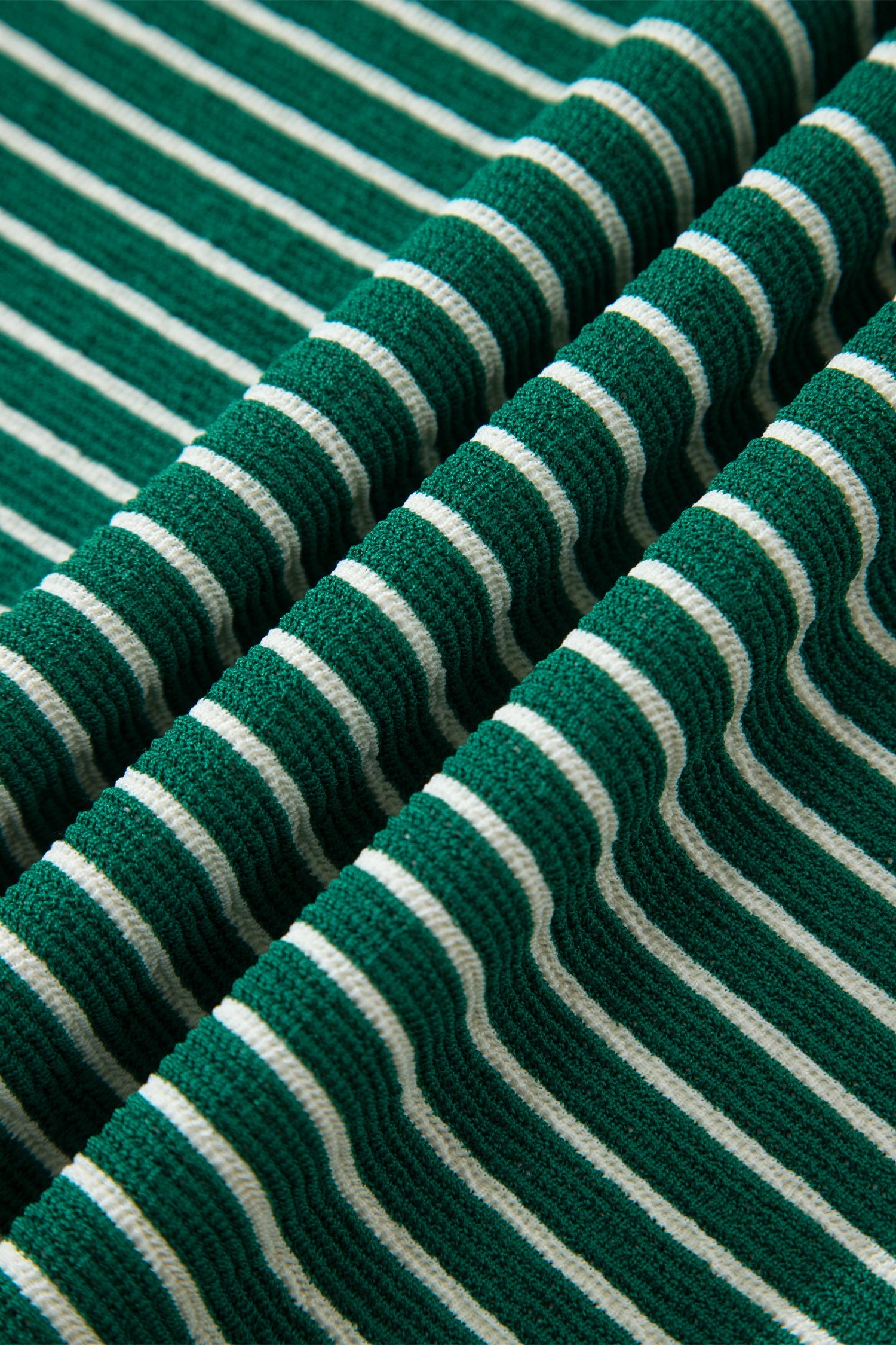 Green Stripe Contrast Print Color Block Detail Relaxed Tee