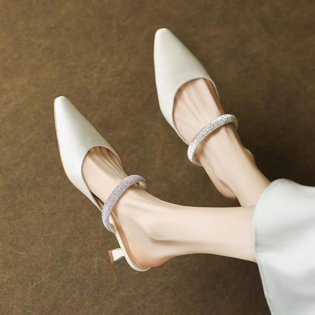 Women's Rhinestone Stiletto Heels – Closed Toe Dress Shoes | Sarah Express