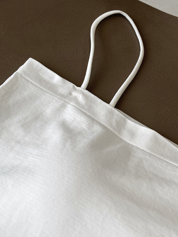Simple Casual Solid Color Spaghetti-Neck Vest Top