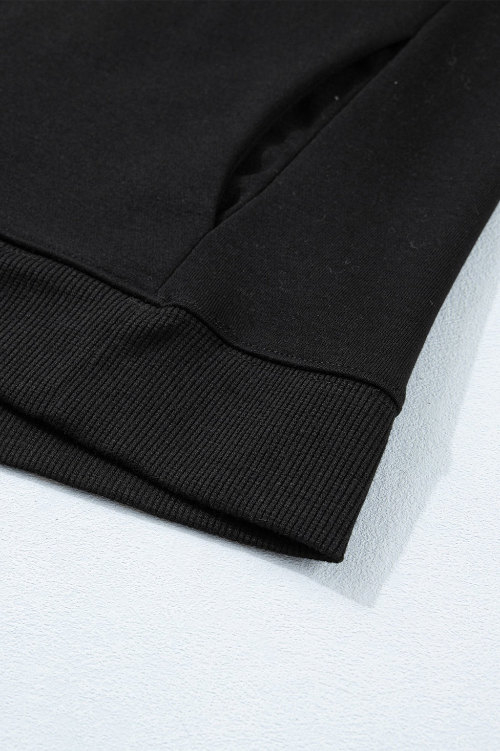 Black Solid Color High Neck Cap Sleeve Loose Top