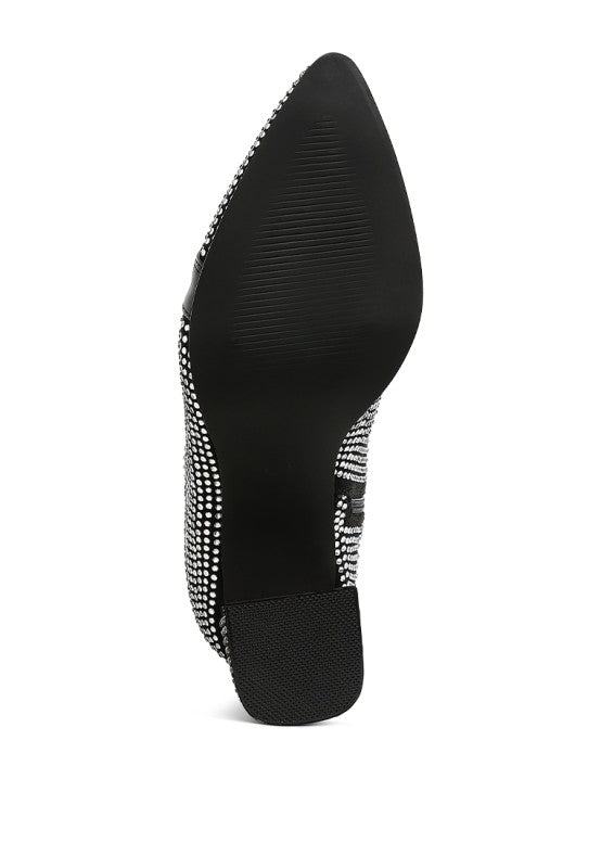 Calla Rhinestone Embellished Ankle Boots