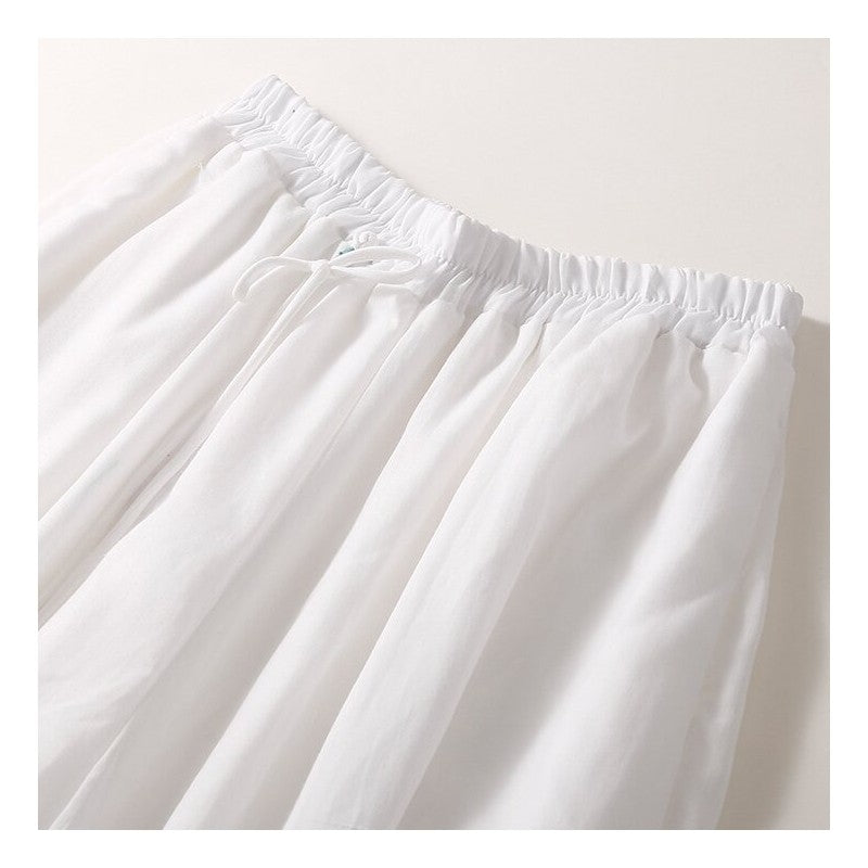 Loose-Fit High-Waisted Wide-Leg Cropped Trousers