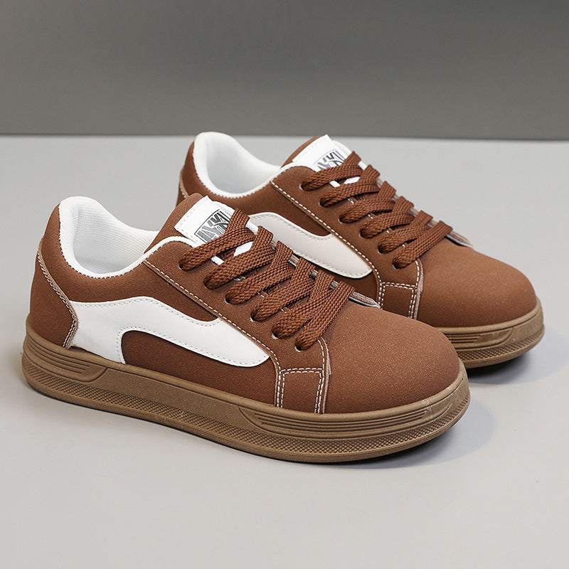 Women's Thick Sole Lightweight Casual Shoes | Breathable Synthetic Leather Round Toe Flats | Sarah Express