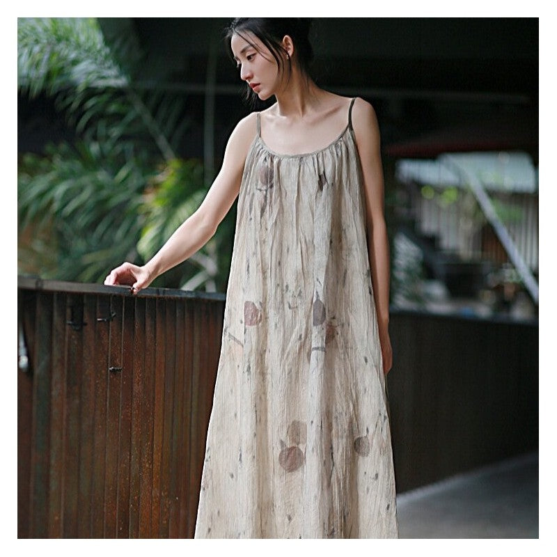 Floral Print Loose Fit Camisole Dress